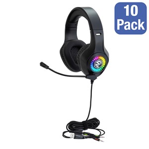 Pack of 10 Sky Lab LED Gaming & Multimedia Headset w/ 40mm Ndfeb Speakers