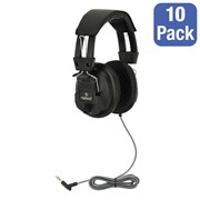 Pack of 10 Premium Stereo/Mono Switchable Over-Ear Headphones w/ Independent Volume Control
