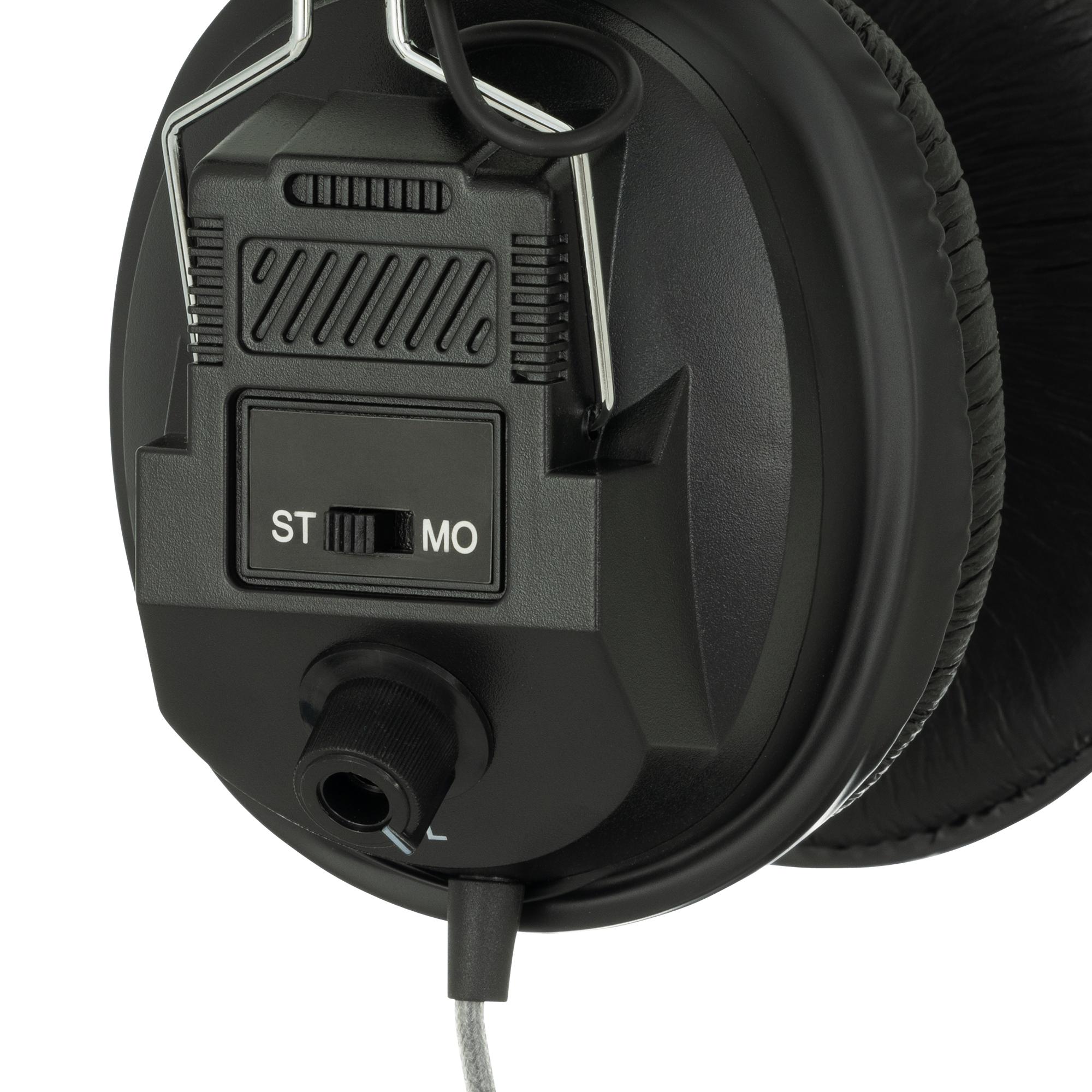 Premium Stereo/Mono Switchable Over-Ear Headphones w/ Independent Volume Control