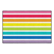 Hello Sunshine Bright Striped Rainbow Area Rug