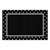 Simply Stylish Tropical Black & White Polka Dot Border Area Rug (5' W x 7' 6" L)