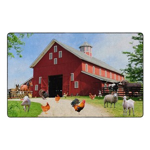 Barn Animals Preschool Rug - Rectangle