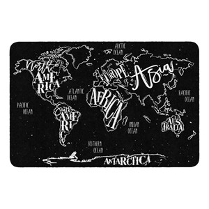 Modern World Map Rug