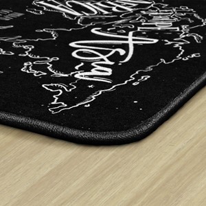 Modern World Map Rug (4' W x 6' L) - Edge