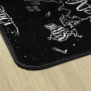 Modern World Map Rug (4' W x 6' L) - Corner