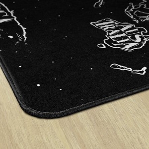 Modern World Map Rug (6' W x 8' 4" L)  - Corner