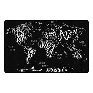 Modern World Map Rug