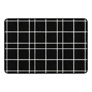 Checkered Rug (4' W x 6' L) - Black