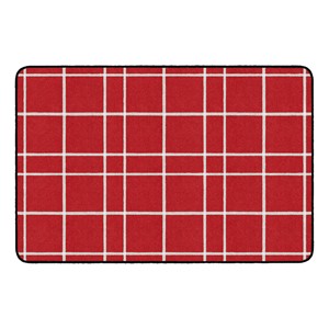 Checkered Rug (4' W x 6' L) - Red