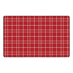 Checkered Rug (7' 6" W x 12' L) - Red