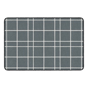 Checkered Rug (4' W x 6' L) - Gray