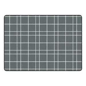 Checkered Rug (6' W x 8' 4" L) - Gray