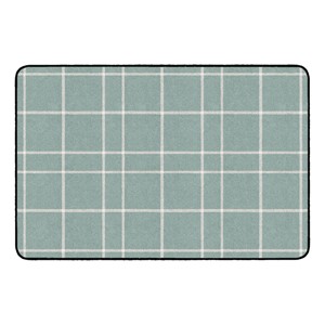 Checkered Rug (4' W x 6' L) - Blue