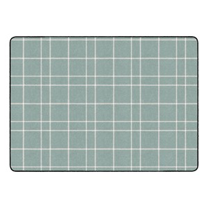 Checkered Rug (6' W x 8' 4" L) - Blue
