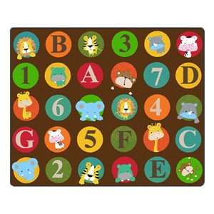 ABC & 123 Animals Rug (10' 9" W x 13' 2" L) - Dark