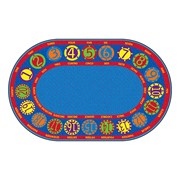 Bilingual Numbers Circles Rug