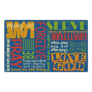 Walk His Walk Rug - Blue