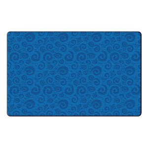 Swirl Tone on Tone Rug - Blue
