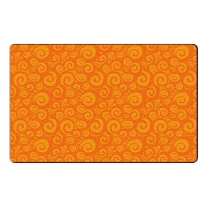 Swirl Tone on Tone Rug - Orange