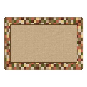 Brick Border Block Rug