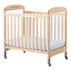 Next Generation Serenity Compact Fixed-Side Clearview Safety Crib - Natural Next Generation Serenity Compact Fixed-Side Clearview Safety Crib - Natural