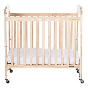 Next Generation Serenity Compact Fixed-Side Clearview Safety Crib - Natural