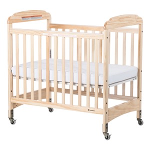 Next Generation Serenity Compact Fixed-Side Clearview Safety Crib - Natural