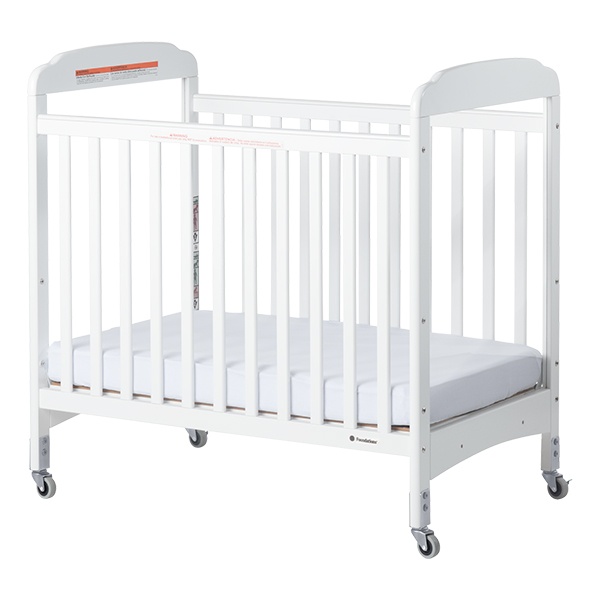 Next Generation Serenity Compact Fixed-Side Clearview Safety Crib - White