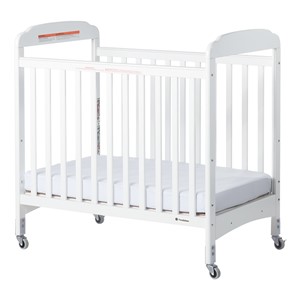 Next Generation Serenity Compact Fixed-Side Clearview Safety Crib - White