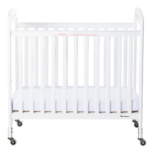 Next Generation Serenity Compact Fixed-Side Clearview Safety Crib - White