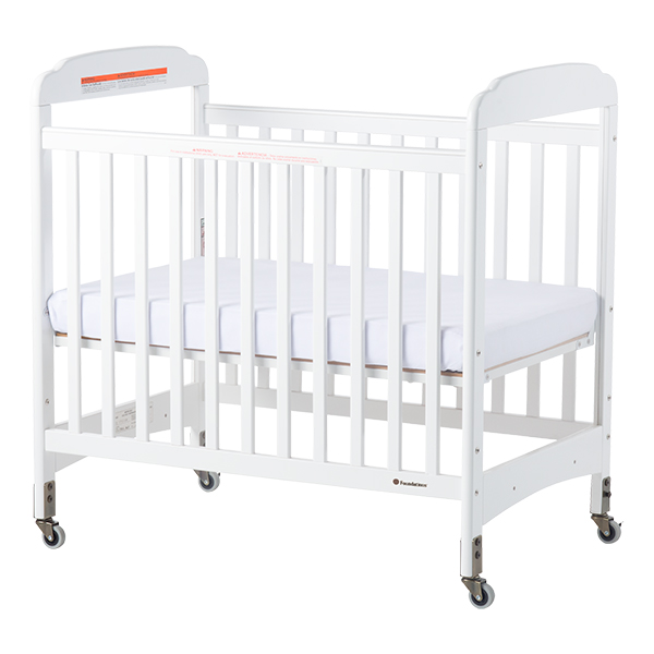 Next Generation Serenity Compact Fixed-Side Clearview Safety Crib - White