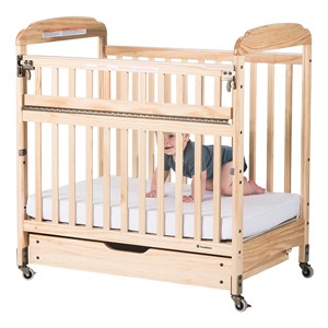 Next Generation Serenity SafeReach Clearview Compact Safety Crib - Natural