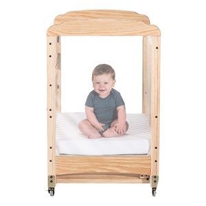 Next Generation Serenity SafeReach Clearview Compact Safety Crib - Natural
