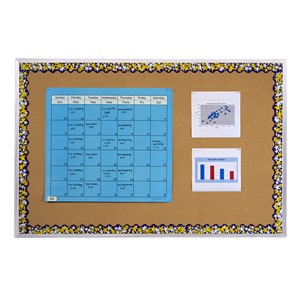 Traditional Natural Cork Board w/ Aluminum Frame