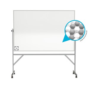 Reversible Magnetic Hygienic Porcelain Whiteboard w/ Aluminum Frame