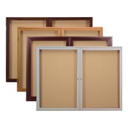 Indoor Enclosed Bulletin Board w/ Two Doors