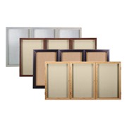 Enclosed Fabric Tackboard w/ Three Doors