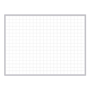 Grid Magnetic Whiteboard w/ 2" x 2" Pattern - (6' W x 4' H')