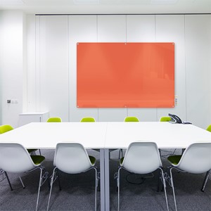 Harmony Colors Magnetic Glass Whiteboard w/ Radius Corners
