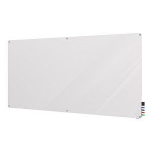 Harmony Colors Magnetic Glass Board w/ Radius Corners (6' W x 4' H) - White