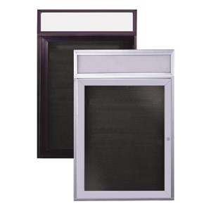 Letter Board w/ Lighted Header & One Door