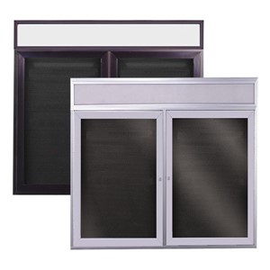 Letter Boards w/ Lighted Headers & Two Doors