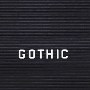 Plastic Letter Inserts - Gothic style shown