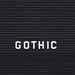 Plastic Letter Inserts - Gothic style shown