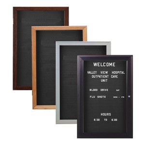 Indoor Enclosed Letter Boards w/ One Door - Many frame styles to choose from