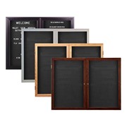 Indoor Enclosed Letter Board w/ Two Doors