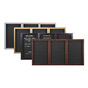 Indoor Enclosed Letter Boards w/ Three Doors