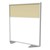 Floor Partition w/ Aluminum Frame - Two Split Panel - Porcelain/Carmel Vinyl (54" H)