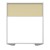 Floor Partition w/ Aluminum Frame - Two Split Panel - Porcelain/Carmel Vinyl (54" H)