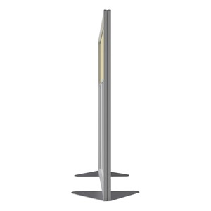 Floor Partition w/ Aluminum Frame - Two Split Panel - Porcelain/Carmel Vinyl (54" H)